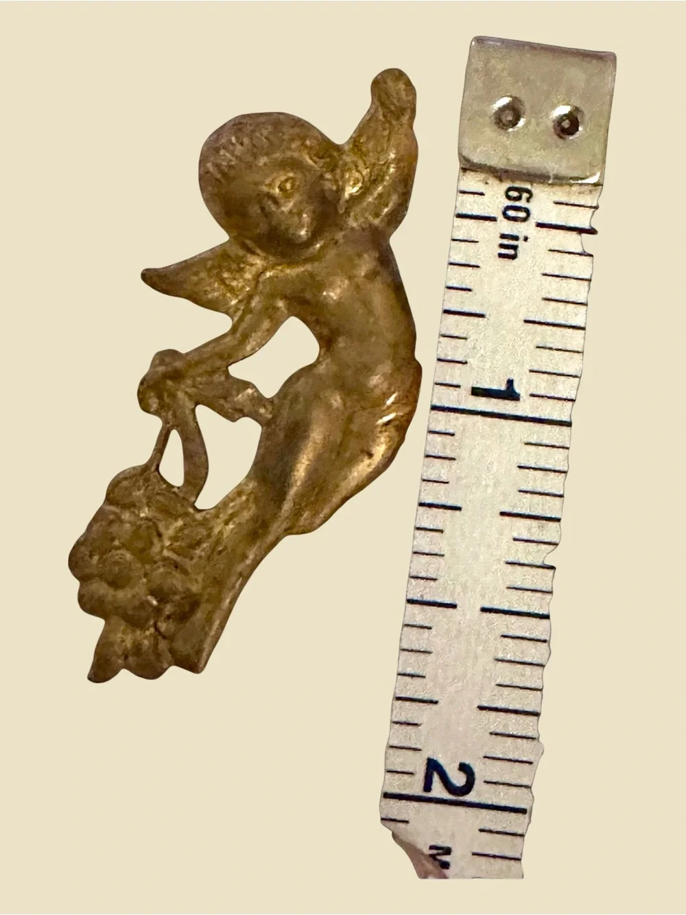 Gold Cherub VTG Decorative Crafting Pair